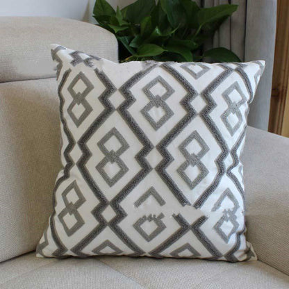 Housse de coussin géométrique en coton – Style cosy & design 45×45 cm