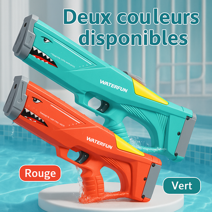 Jet Shark – Pistolet à Eau Électrique Ultra-Puissant pour Batailles d’Été Inoubliables !