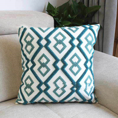 Housse de coussin géométrique en coton – Style cosy & design 45×45 cm