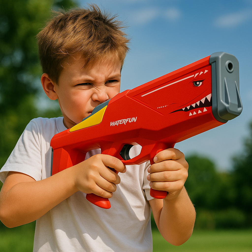 Jet Shark – Pistolet à Eau Électrique Ultra-Puissant pour Batailles d’Été Inoubliables !