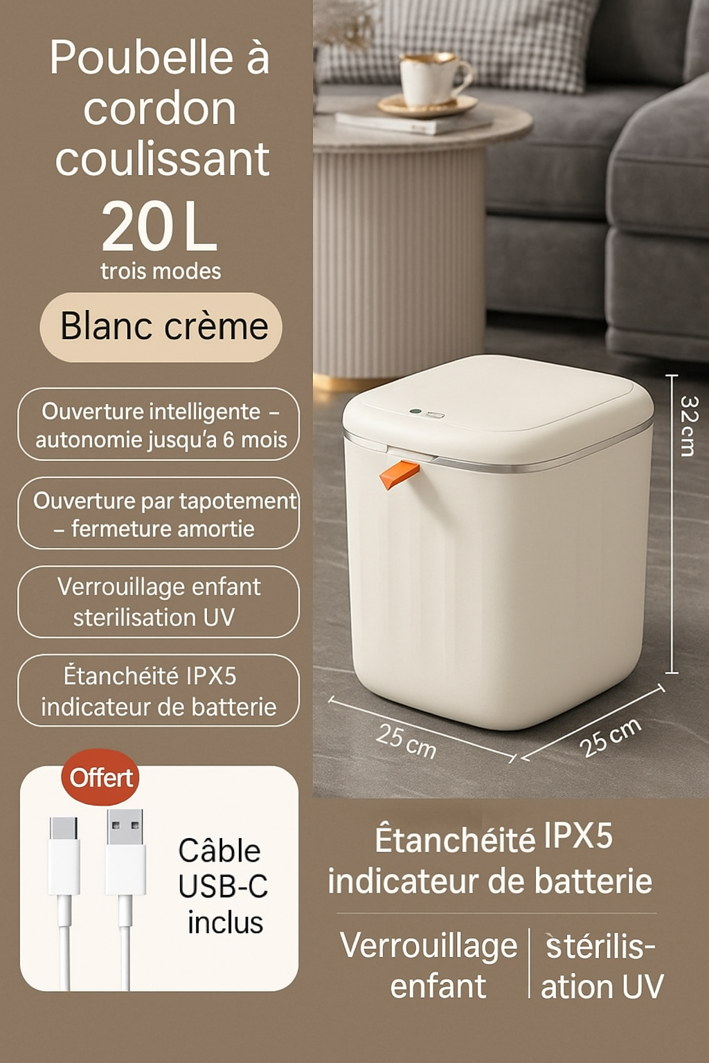 Poubelle Magique Éco : une poubelle intelligente pensée pour les familles modernes.