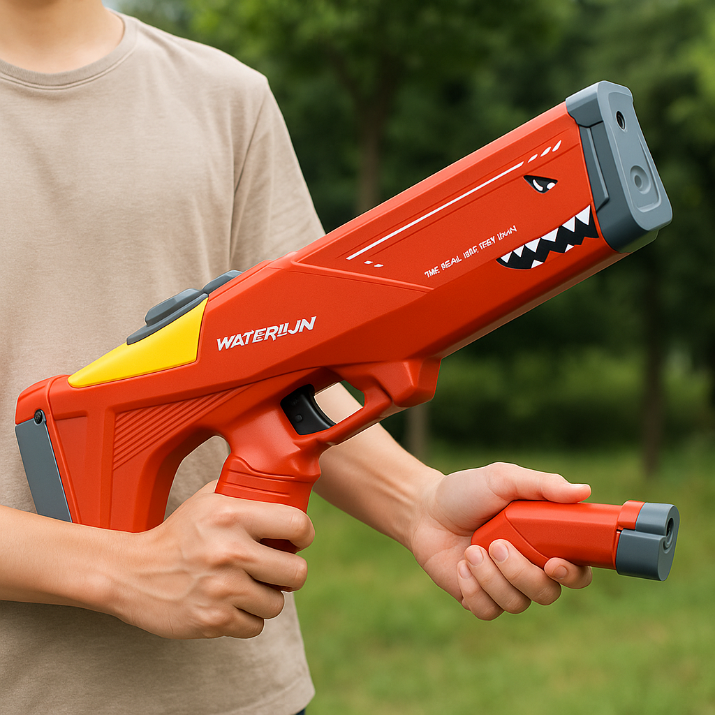 Jet Shark – Pistolet à Eau Électrique Ultra-Puissant pour Batailles d’Été Inoubliables !